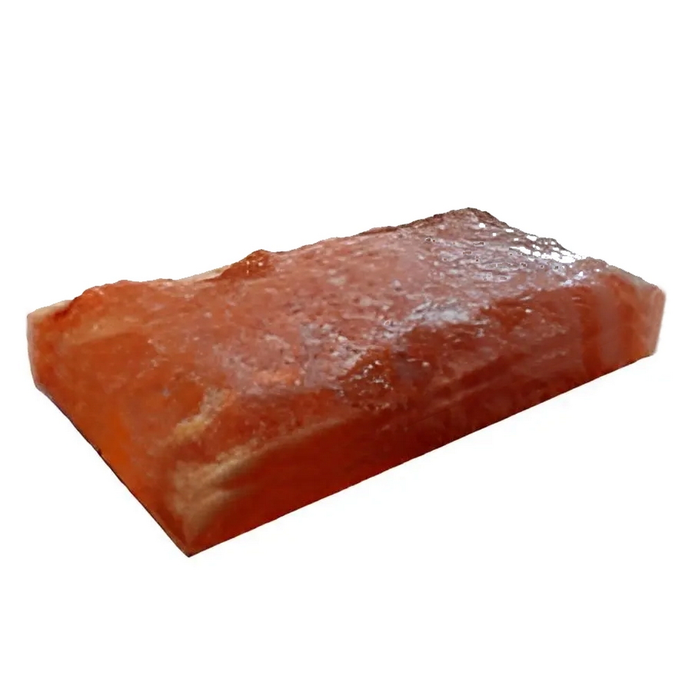 Foto principale Mattonella di Sale Himalayano Rosa naturale 20x10x2,5 cm con lato grezzo per rivestimenti e grotte di Sale