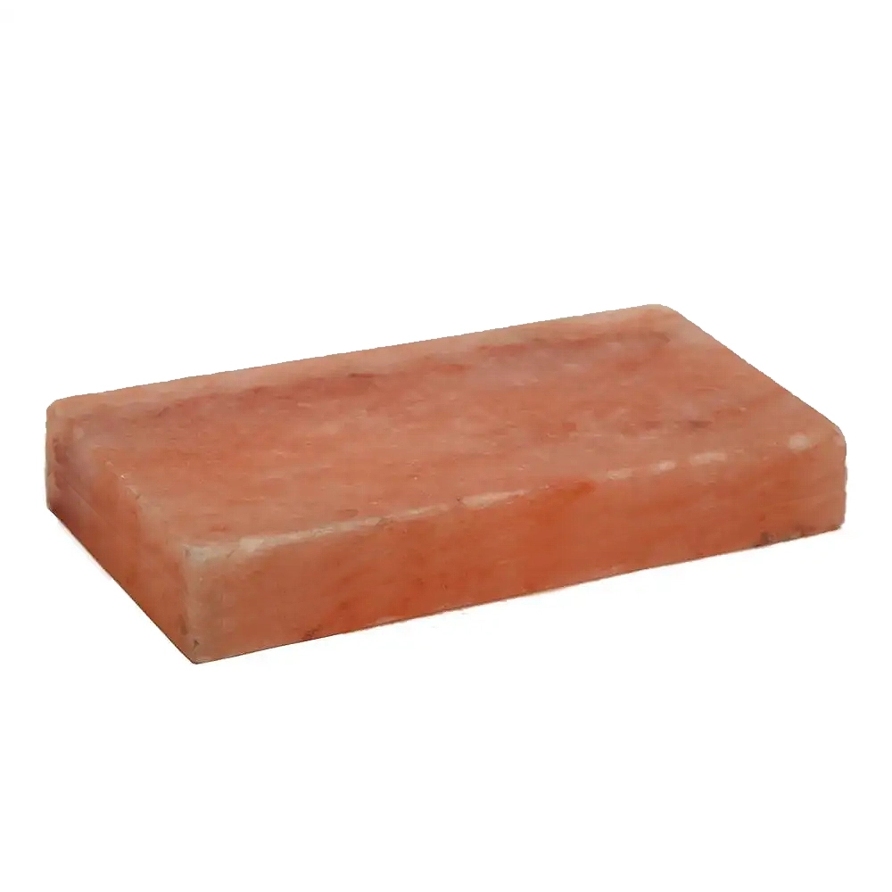 Foto principale Mattonella di Sale Himalayano Rosa naturale 20x10x5 cm con lato liscio per rivestimenti e grotte di Sale