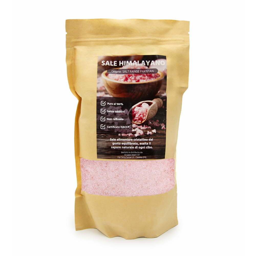 Foto principale Sale Himalayano Rosa naturale Fino ad uso alimentare Sacchetto da 1 kg