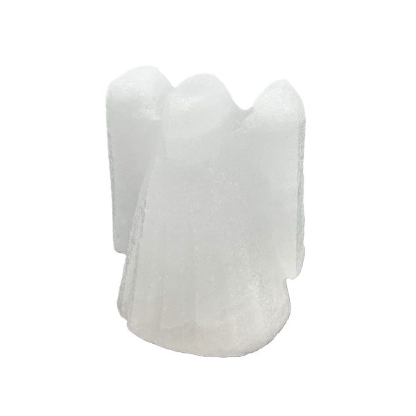 Foto principale Statuetta di Sale Himalayano Bianco naturale scolpita a forma di Angelo 500g