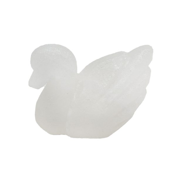 Foto principale Statuetta di Sale Himalayano Bianco naturale scolpita a forma di Cigno 500g