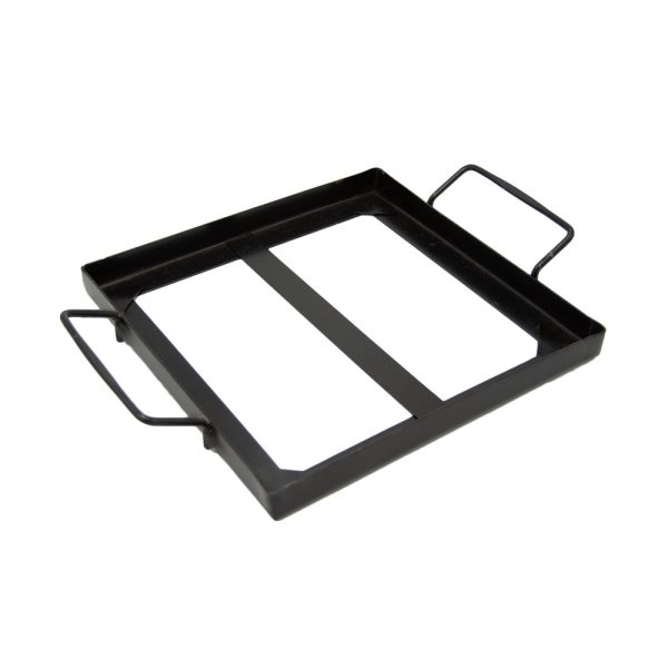 Foto principale Supporto in metallo con manici per Piastra da cottura di Sale Himalayano 20×20 cm