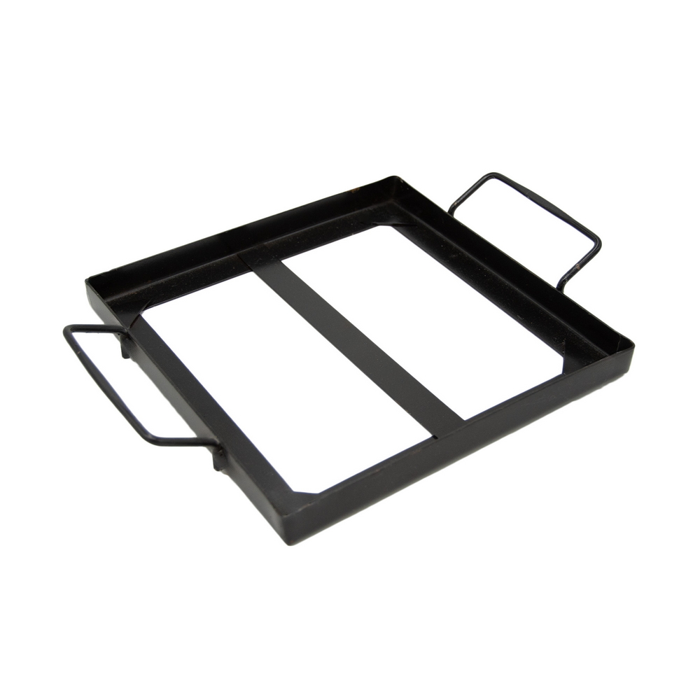 Foto principale Supporto in metallo con manici per Piastra da cottura di Sale Himalayano 20×20 cm