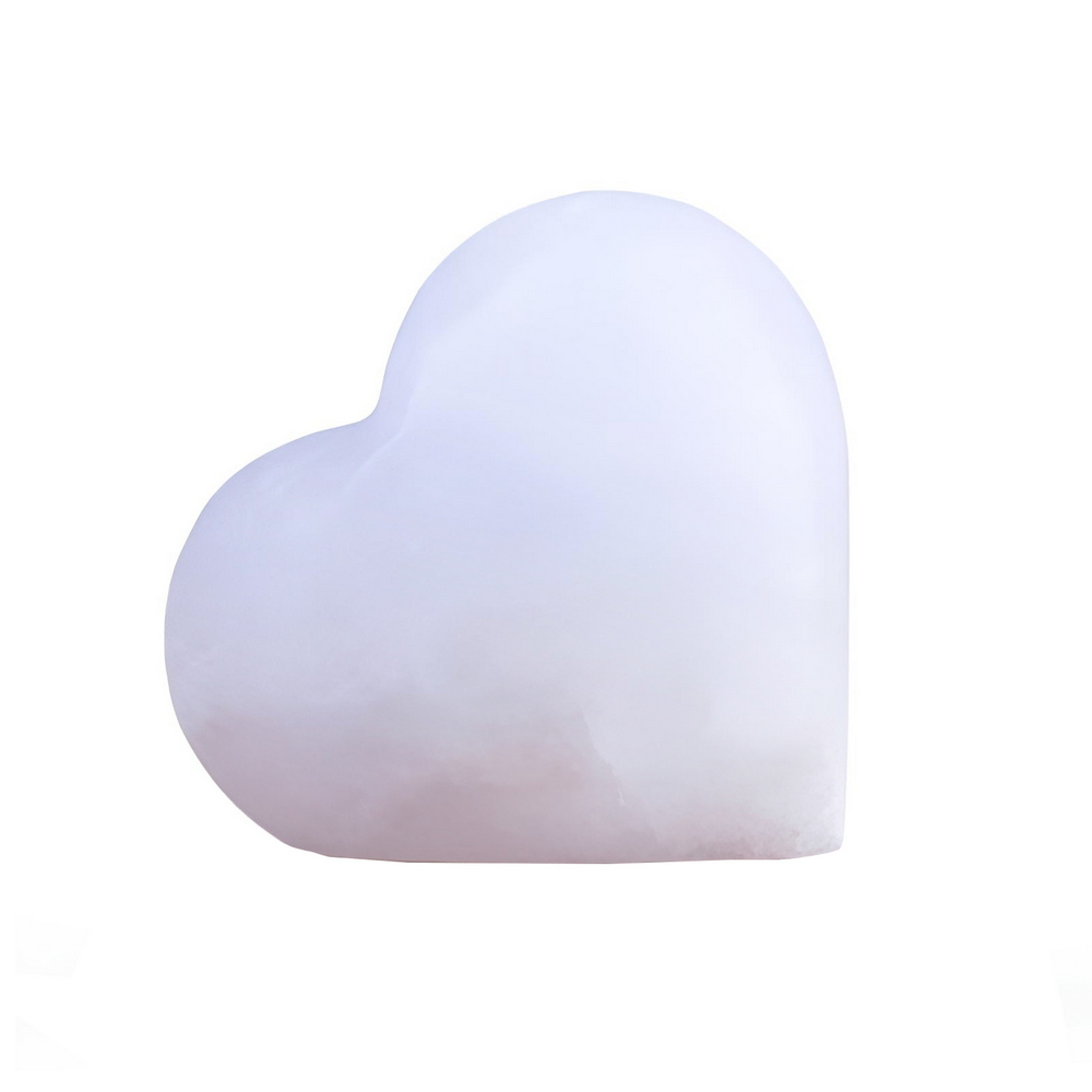 Foto principale Saponetta di Sale Himalayano Bianca naturale a forma di Cuore 350 g per massaggi e trattamenti corpo naturali